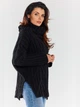 Свитер вязаный женский Awama A477 1220689 One Size Черный (5902360564923) - изображение 4