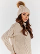 Шапка-бини женская Awama A480 1220701 One Size Beige (5902360565043) - изображение 3