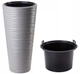 Горшок FormPlastic Sahara slim-30 серый (2723-055) - изображение 1