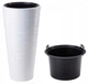 Горшок FormPlastic Sahara slim-30 белый 2723-011 - зображення 1
