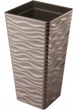 Горшок FormPlastic Sahara slim kwadro-40 коричневый (3970-068) - изображение 2