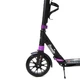 Самокат двухколесный Windsurfing с дисковым тормозом, держателем для бутылки, Led-фонариком, черно-фиолетовый - изображение 4
