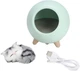 Настільний світильник Led Cat House Котячий будинок Нічник Сплячий котик у будиночку Зелений - зображення 8
