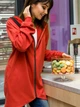 Толстовка на блискавці з капюшоном жіноча BeWear B054 86954 L-XL Червона (5903068402722) - зображення 7