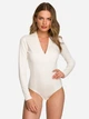 Body damskie z długim rękawem Stylove S327 1201218 S Ecru (5903887687911) - obraz 1
