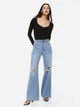Боди-футболка женская H&M 1137323 XS Черная (2000001405277) - изображение 3