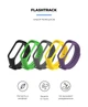 Комплект силіконових ремінців для фітнес браслетів Xiaomi Mi Band 3/4, Silicone, Flashtrack, зі зручною застібкою, на фітнес трекер та смарт годинник, ArmorStandart (ARM54426) - зображення 2
