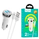 Автомобильное зарядное устройство HOCO Z40 2.4A 2 Usb + кабель Lightning White - изображение 2