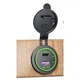 Швидка врізна зарядка USB в машину Quick Charge 3.0 USB + PD Type-C 12В-24В, QC 3.0, 36Вт, Зелена (31389) - зображення 3