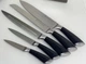 Набор кухонных ножей Edenberg 6 предметов с подставкой Black (EB-11002) - изображение 4