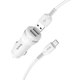Адаптер Hoco автомобильный Micro cable Z27 2USB 2.4A white - изображение 1