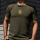 Футболка з вишивкою тризуба 01-1 чоловіча Хакі 2XL (763901-18-15) - изображение 1