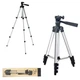 Телескопічний універсальний штатив для смартфона фотоапарата TRIPOD 3110 портативний трипод 0,35-1.02м висота. Колір: срібний - зображення 4