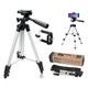 Телескопічний універсальний штатив для смартфона фотоапарата TRIPOD 3110 портативний трипод 0,35-1.02м висота. Колір: срібний - зображення 7