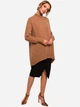 Sweter z golfem damski długi Made Of Emotion M468 S/M Camel (5903068452055) - obraz 3