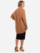 Sweter z golfem damski długi Made Of Emotion M468 S/M Camel (5903068452055) - obraz 4