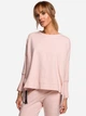 Bluza damska bez kaptura oversize Made Of Emotion M491 S/M Różowa (5903068474880) - obraz 1