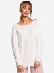 Sweter damski luźny Made Of Emotion M511 S/M Ecru (5903068466595) - obraz 1