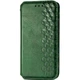 Кожаный чехол книжка GATMEN PREMIUM Cubic (PU) для Xiaomi Redmi Note 9 / Redmi 10X Green - изображение 1