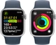 Smartwatch Apple Watch Series 9 GPS 41mm Silver Aluminium Case with Storm Blue Sport Band - M/L (MR913) - obraz 8