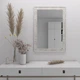 Зеркало настенное 102х72 Белое с коричневой патиной Black Mirror 7024-237 в комнату спальню коридор прихожую гостиную детскую ванную - изображение 1