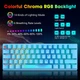 Игровая клавиатура и мышь ZIYOU LANG T60 с подсветкой (британская раскладка, голубой) - изображение 8
