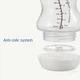 Скляна пляшечка Difrax S-bottle Wide Антиколікова з силіконовою соскою Біла 200 мл (3331FE) - зображення 3