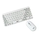 Клавіатура та мишка wireless 902 / 5263, Біла з круглими кнопками - изображение 1