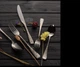 Набір столових приборів KitchenTreasures, 20 шт. чорний з візерунком з нержавіючої сталі на 4 персони (YS100201) - зображення 4