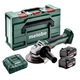 Аккумуляторная угловая шлифмашина Metabo W 18 L BL 9-125 2 акб 4 Ah, в кейсе (602374510) - изображение 1