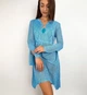 Туника пляжная женская ажурная вязаная голубая One size - изображение 3