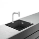Кухонная мойка гранит HANSGROHE C51-F450-06 черный графит с смесителем хром 43217000 - изображение 5