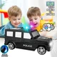 Детская электронная копилка-сейф Машина Piggy Bank Gelandewagen G63 полицейское авто с купюроприемником, кодовым замком и отпечатком пальца, световые и звуковые эффекты - изображение 2