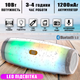 Беспроводная Bluetooth колонка с RGB подсветкой T&G TG165C-LED со светомузыкой, USB, microSD, FM радио, Микрофон Grey - изображение 1