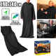 Плед халат з рукавами 140х190см JML Snaggle-Blanket універсальний розмір, тепла флісова ковдра Чорний - зображення 1