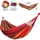 Гамак подвесной для отдыха тканевый бескаркасный одноместный Mexikan Hammock разноцветный гавайский для дачи, дома и сада - изображение 1