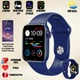 Розумний смарт годинник Smart Watch M16-Mini Aluminium, 3.8см, голосовий виклик, фітнес функції, алюмінієвий корпус Blue - зображення 1