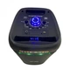Портативна Bluetooth колонка з динамічним LED підсвічуванням KIMISO QS 82 з дротовим мікрофоном, сабвуфером, режимом TWS - зображення 7