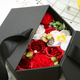 Подарунковий набір мила букет із троянд у чорній коробці Love Light Rose Flower оригінальний подарунок дівчині з мильних троянд - зображення 3