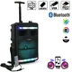 Портативна Bluetooth колонка KIMISO з мікрофоном 839QS 8" BASS бумбокс валіза з різнобарвним LED підсвічуванням + пульт - зображення 1
