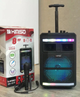 Портативна Bluetooth колонка KIMISO з мікрофоном 839QS 8" BASS бумбокс валіза з різнобарвним LED підсвічуванням + пульт - зображення 6