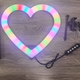 Кольцевая лампа светодиодная в форме сердца M-Light Heart Led RGB 33см с держателем телефона, разноцветный свет для селфи и блогеров, USB+ Штатив 2 метра+Bluetooth пульт+Микрофон - изображение 4