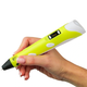 3D ручка c LCD дисплеем 3DPen Hot Draw 3 Yellow+Досточка+Ножницы+Комплект эко пластика для рисования 209 метров - изображение 13