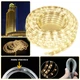 Светодиодная гирлянда-шланг Xmas Rope light для новогоднего декора улицы, 10м, свет LED - Теплый белый, гибкая влаго/морозоустойчивая лента дюралайт, от сети 220В - изображение 3