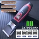 Беспроводная машинка для стрижки аккумуляторная Gemei 550GM с керамическими лезвиями и набором насадок Красная - изображение 1
