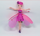 Летающая игрушка сказочная фея с управлении рукой на подставке подиум Beauty Toy Magical Fairy звуковые и световые эффекты Розовая - изображение 3