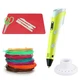 3D ручка c LCD дисплеем 3DPen Hot Draw 3 Yellow+Досточка+Ножницы+Комплект эко пластика для рисования 49 метров - изображение 11