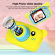 Детский цифровой фотоаппарат Smart Kids KM-89 Цифровая камера Мишка Teddy с играми и рамками, Full HD, 12 МП Желтый - изображение 2