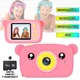 Детский цифровой фотоаппарат Smart Kids KM-89 Цифровая камера Мишка Teddy с играми и рамками, Full HD, 12 МП Розовый + Карта памяти 32 ГБ - изображение 1