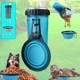 Бутылка с двумя секциями для воды и корма 720 мл со складной миской 240 мл Dexas Pet Meal Голубой - изображение 1